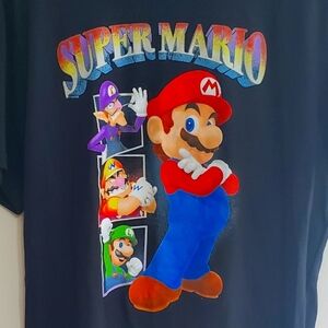 Super Mario Graphic Black Tee t-shirt Mens Size 2x New